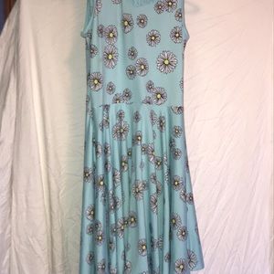 Blue sunflower dress